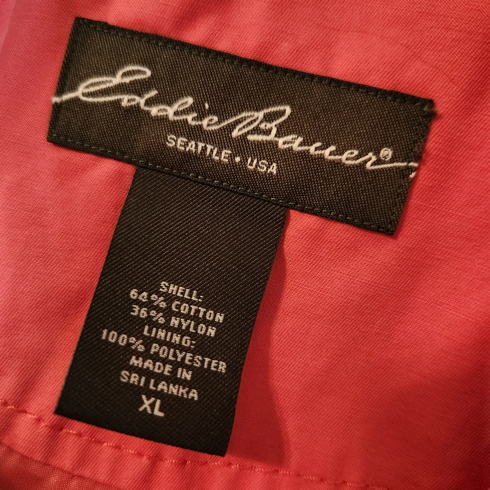 Eddie Bauer‎ Women's Single-Breast Trench Coral Rain Coat, Size XL